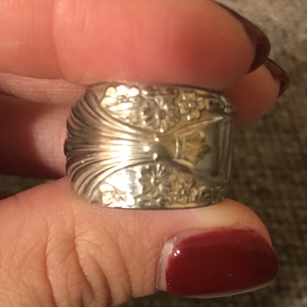 Vintage Silver Spoon Ring Size 6